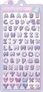 ボンボンドロップシール文字　　　　　　　　　　　　　　アルファベット　パープル