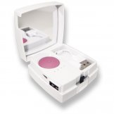 コンパクト型モバイル充電器　　　　　　　　　　　　　　　　　　　ホワイト/ピンク