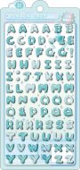 ボンボンドロップシール文字　　　　　　　　　　　　　　アルファベット　ミントグリーン
